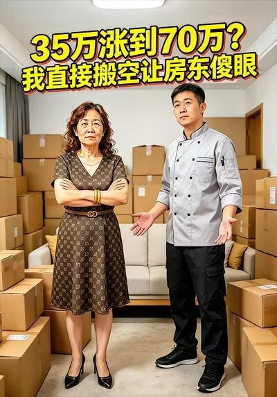 35万涨到70万？我直接搬空让房东傻眼
