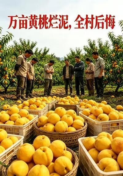 万亩黄桃烂泥，全村后悔